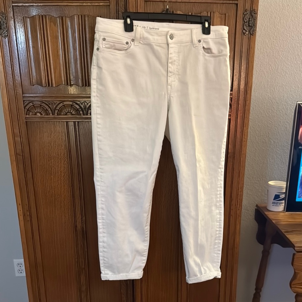 Talbots Women's White Girlfriend Jeans
